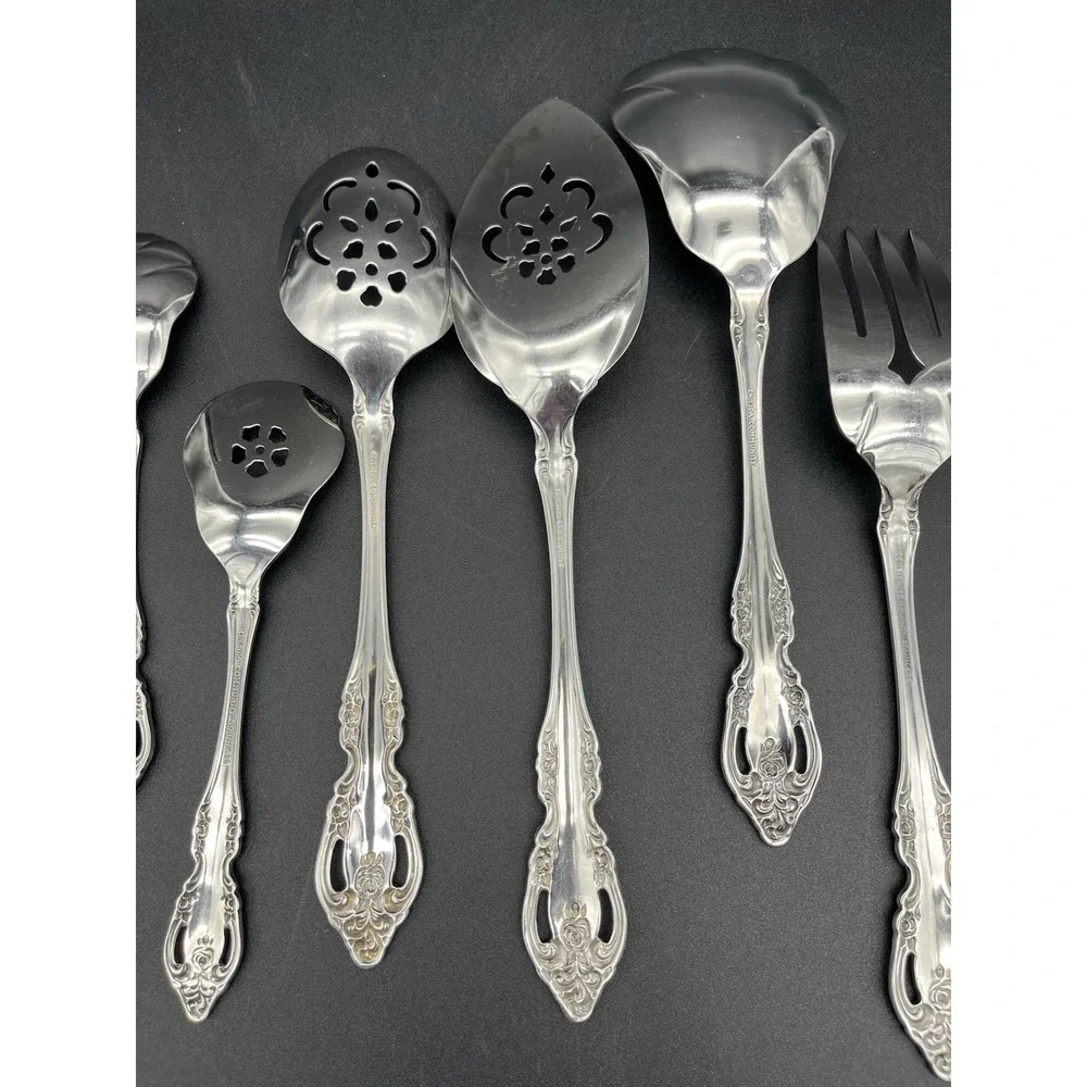 Brahms 7 Piece Hostess Set Stainless By Oneida Silver